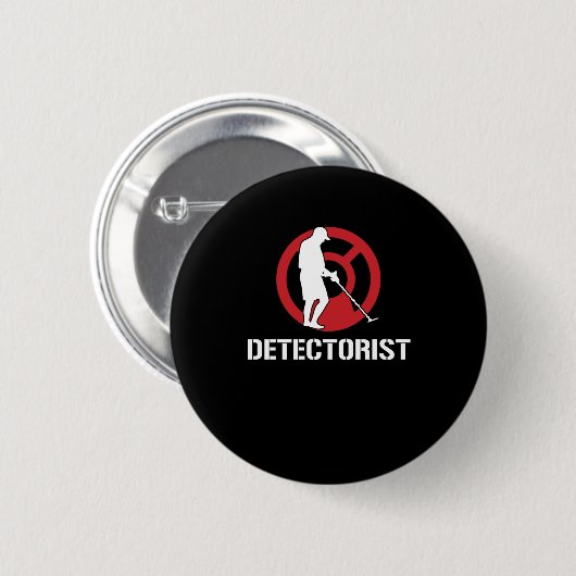 Detectorist Metal Sensor Treasure Jäger Geschenk Button (Vorne & Hinten)