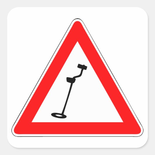 Detectorist - Sondengänger - Metal detecting Quadratischer Aufkleber (Vorderseite)