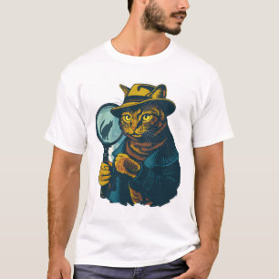 Detektiv Cat Mystery T-Shirt