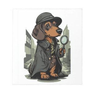 Detektiv-Dachshund � Geheimnis lösender Hund Notizblock