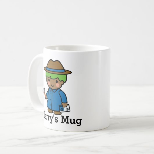 Detektiv, Foreniker oder P.I. Junge Kaffeetasse (Vorderseite Links)
