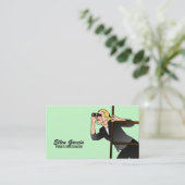 Detektiv-Geschäfts-Karten blond Visitenkarte (Stehend Vorderseite)