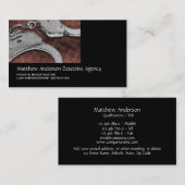 Detektiv-Gesetzesvollstreckung-Braunschwarzes Visitenkarte (Vorne/Hinten)