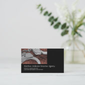 Detektiv-Gesetzesvollstreckung-Braunschwarzes Visitenkarte (Stehend Vorderseite)