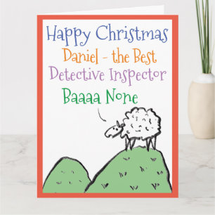 Detektiv Inspektor Happy Weihnachtskarte Karte