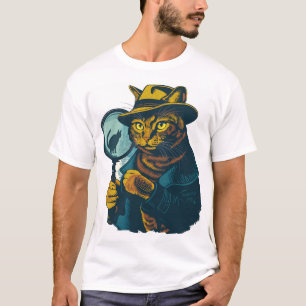 Detektiv-Katze-Mystery T-Shirt