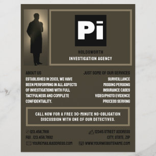 Detektiv Logo, privater Detektivermittler Flyer