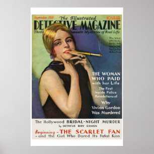 Detektiv-Magazin Vintage-Magazin-Cover-Poster Poster