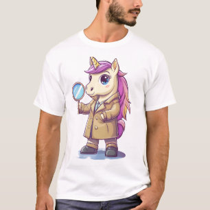 Detektiv-Mystery-Einhorn T-Shirt
