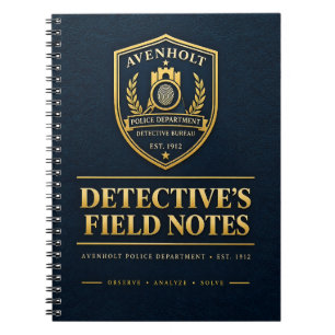 Detektiv-Notizbuch – Polizeibehörde Avenholt Notizblock