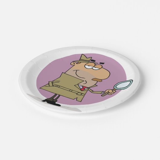 Detektiv Pappteller (Schrägansicht)