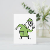 Detektiv Postkarte (Stehend Vorderseite)