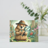 Detektiv Postkarte (Stehend Vorderseite)