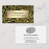 Detektiv Privatdetektiv Finger drucken Visitenkarte (Vorne/Hinten)