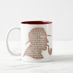 Detektiv Privatdetektiv viktorianisch vintage Zweifarbige Tasse