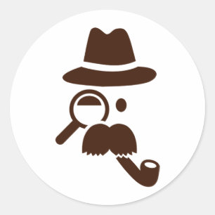 Detektiv Runder Aufkleber