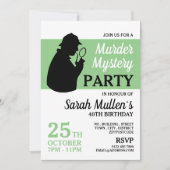 Detektiv Silhouette, Mördermysterium Geburtstag Einladung (Vorderseite)
