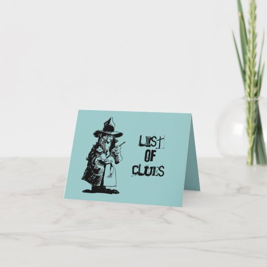 Detektiv Sly Ol Gumuh Mörderin Mystery Sleuth Karte (Vorderseite)