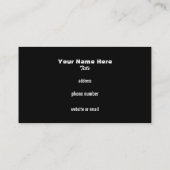 Detektiv-Visitenkarten Visitenkarte (Rückseite)