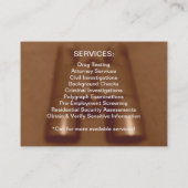 Detektiv-Visitenkarten Visitenkarte (Rückseite)