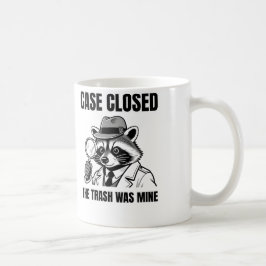 Detektiv-Waschbär "Fall abgeschlossen" Humor Grafi Kaffeetasse