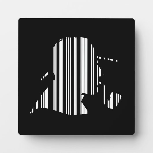 DETEKTIVE BAR CODE-Pipe Rauchen Barcode-Muster Fotoplatte (Vorderseite)