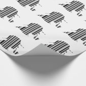 DETEKTIVE BAR CODE-Pipe Rauchen Barcode-Muster Geschenkpapier (Ecke)