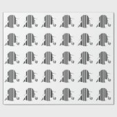 DETEKTIVE BAR CODE-Pipe Rauchen Barcode-Muster Geschenkpapier (Flach)
