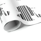 DETEKTIVE BAR CODE-Pipe Rauchen Barcode-Muster Geschenkpapier (Rolleneckpunkt)