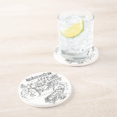 Detektive im Supermarkt Getränkeuntersetzer (Seite)