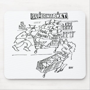 Detektive im Supermarkt Mousepad