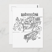 Detektive im Supermarkt Postkarte (Vorne/Hinten)