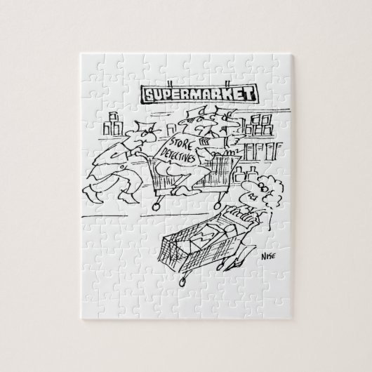 Detektive im Supermarkt Puzzle (Vertikal)