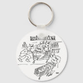 Detektive im Supermarkt Schlüsselanhänger (Vorderseite)