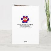 DETEKTIVE KATZE HINTER DER STEINWAND / Vatertag Karte (Rückseite)