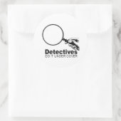 Detektive tun es unter Deckung Runder Aufkleber (Tasche)