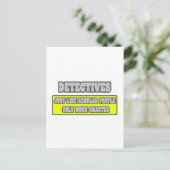 Detektive... Viel schlauer Postkarte (Stehend Vorderseite)