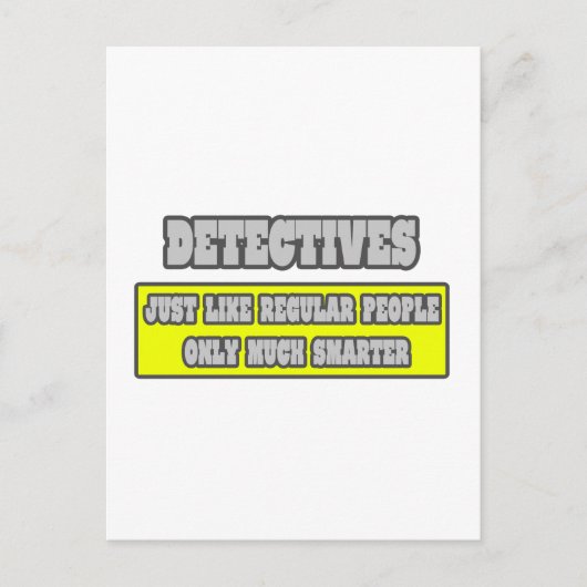 Detektive... Viel schlauer Postkarte (Vorderseite)