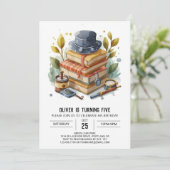 Detektiver verzauberter Kindergeburtstag Einladung (Stehend Vorderseite)