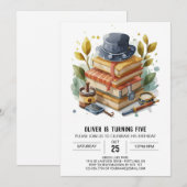 Detektiver verzauberter Kindergeburtstag Einladung (Vorne/Hinten)