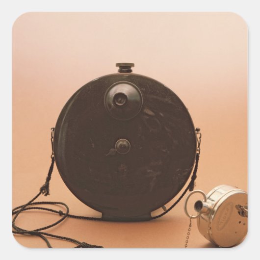 Detektivkameras Quadratischer Aufkleber (Vorderseite)