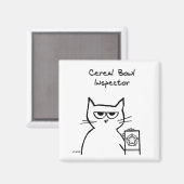 Detektivkatze, Getreidekutschenprüfer Magnet (Vorderseite/Rückseite)