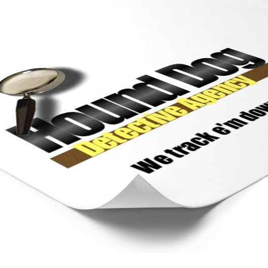 Detektivstelle für Hunde Poster (Ecke)