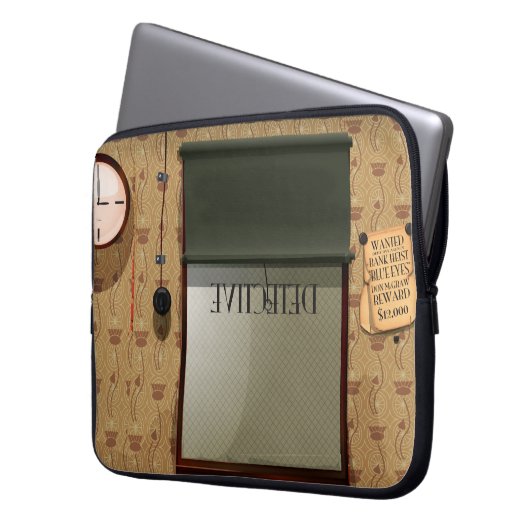 Detektivstelle Laptopschutzhülle (Vorderseite Links)