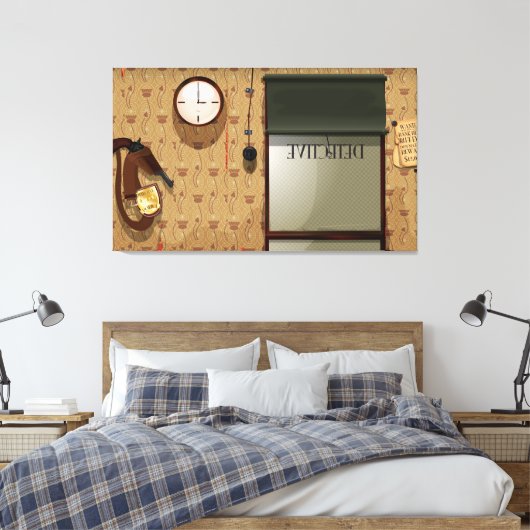Detektivstelle Leinwanddruck (Insitu (Schlafzimmer))