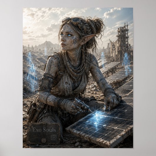 Determination / Solar Engineer / Ruined Solar Farm Poster (Vorne)