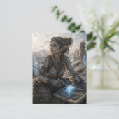 Determination / Solar Engineer / Ruined Solar Farm Postkarte (Stehend Vorderseite)