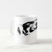 Determined Bulldog Walk Black and White Artwork Kaffeetasse (Vorderseite Links)