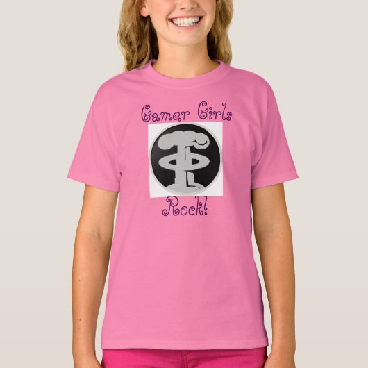 Deth Grip Gaming Gamer Girls Rock Kids T - Shirt (Vorderseite)