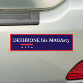 Dethrone His MAGAsty Bumper Sticker Autoaufkleber (Auf Auto)